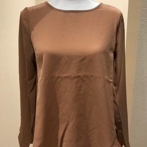 Mocha Ruffle Top
